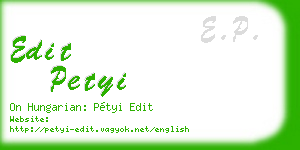 edit petyi business card